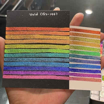 IUILE Handmade Watercolor Paints - Vivid Quarter Pan Set (12 colors) - color: Vivid