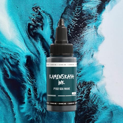 KAMENSKAYA Delaminating Alcohol Inks - Self-Splitting Alcohol Ink P-102 'Sea Wave' - 1 fl oz (30 ml) - color: P-102 'Sea Wave'