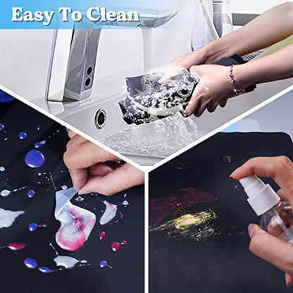 LET'S RESIN Extra Large Silicone Mat for Crafts, 27.7'' x 19.7'' Nonstick & Nonslip Silicone Crafts Mat, Multipurpose Heat-Resistant Table Protector Silicone Sheets for Resin, Liquid, Paint, Clay - size: 27.7'' x 19.7''