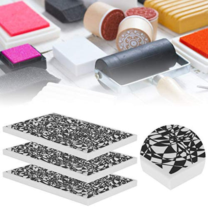 Rubber Stamp Carving Blocks, 3Pcs Soft Stamp Making Material, 14.9 x 9.9cm - Durable, Easy to Carve, Ideal for DIY Card Making and Scrapbooking