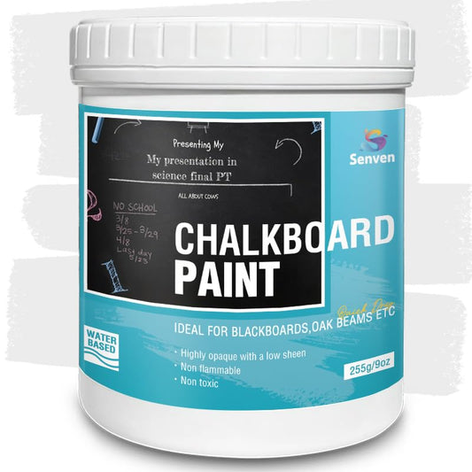 Chalkboard Paint Blue Chalk Board Paint for Wood, Metal, Glass, Wall, Plaster Boards Sign, Frame, Interior/Exterior, Built-in Primer & Top Coat, Black Matte Finish, Acrylic, Non-Toxic, 350g, 12oz - color: Blue, size: 12 Fl Oz (Pack of 1)