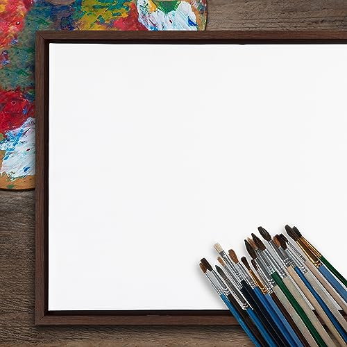 Kate and Laurel Sylvie Blank Framed Canvas Wall Art, 18x40 Brown, Modern Empty Canvas for Paint-Your-Own Art, Premium Framed - color: Brown, size: 18"L x 40"W