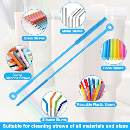 XANGNIER 4 PCS Water Bottle Cleaner Brush Set for Stanley Tumbler 40 oz/30 oz/20 oz Cup,Multifunctional Bottle Brush and Long Silicone Straw Cleaner Brush,Cleaning Kit for Owala/Yeti Cup Accessories - size: 4 pack