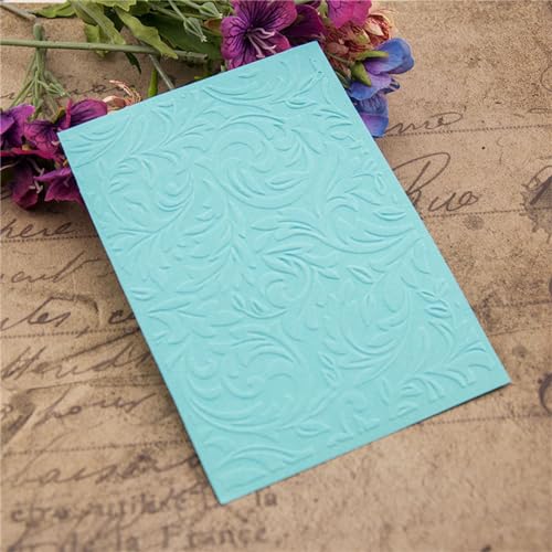 Swirls Texture Plastic Embossing Folders for Cards Making Baroque Filigree Embossing Stencils for DIY Paper Crafts Scrapbooking Polymer Clay Decoration