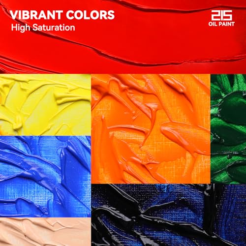 Paul Rubens Oil Paint, 24 Colors*20ml/0.67 oz Tubes, Professional Bright Oil Colors with High Saturation, Creamy Texture, and Consistency, Art Supplies for Artists, Students, Beginners