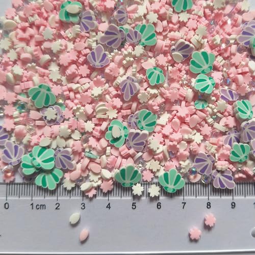 40g Fimo Polymer Shells Adults Nails Slices Art Design Supplies DIY Craft (Shell) - color: Shell
