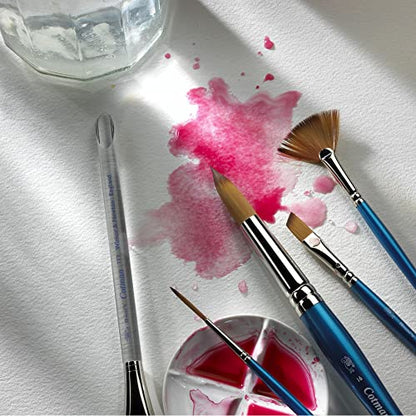Winsor & Newton Cotman Water Colour Series 333 Short Handle Synthetic Brush, SH #2 - size: SH #2, style: Series 333 Rigger