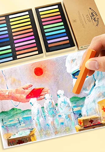 YYMIYU Neutral Color Chalk Pastels for Professional Artist 48 Colour - color: 48 Colour