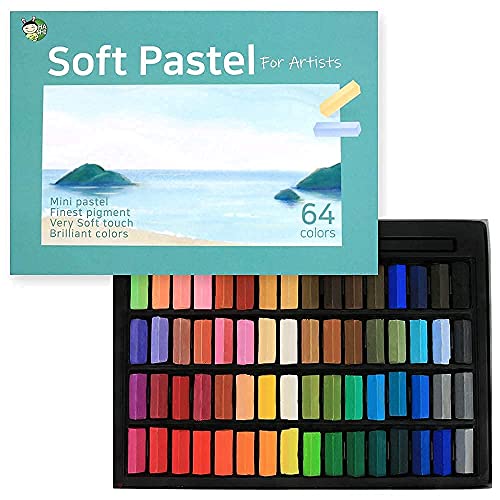 HA SHI Soft Chalk Short Pastels 64 Colors + Pastel Holder