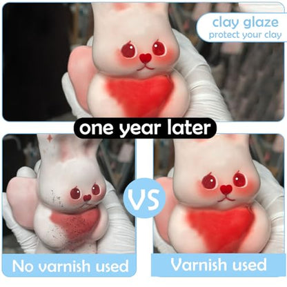 500ml Air Dry Clay Glaze, Air Dry Clay Varnish Can Not Only Used to Prevent Clay Cracking, Scratches, and Wear, Polymer Clay Glaze Can Also Having a Matte Glaze Effect (Matte) - size: B5-500ml-matte