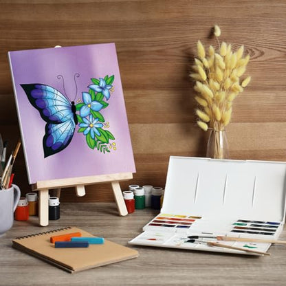 COCHIE 6 Pack 8x10 Inches Butterfly Flower Pre Drawn Canvas to Paint for Sip and Paint Party, Pre Printed Framed Canvases Set, Butterflies Pre Sketched Canvas for Painting for Adults Kids - size: 8x10 Inches, style: Butterfly