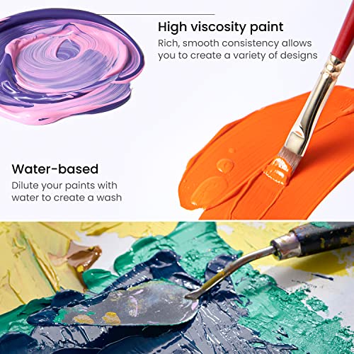 ARTEZA Acrylic Paint, A405 Violet, 16.9 fl oz, 500ml Jar, Opaque, Quick-Drying, Acrylic Paints for Painting on Canvas, Paper, and Wood - color: A405 Violet, size: 16.9 Fl Oz (Pack of 1)