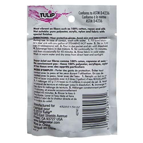 Tulip Permanent Fabric Dye Powder, Hot Dye Method for Vibrancy, Long-Lasting Color, Orange