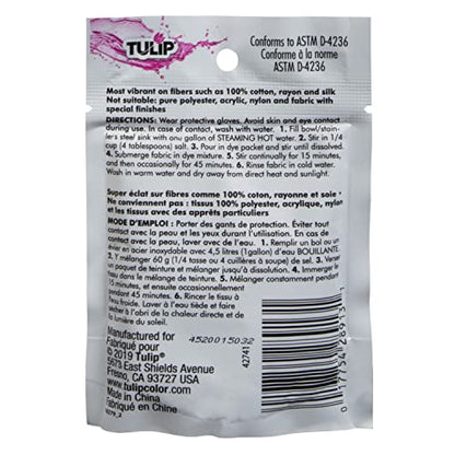 Tulip Permanent Fabric Dye Powder, Hot Dye Method for Vibrancy, Long-Lasting Color, Orange