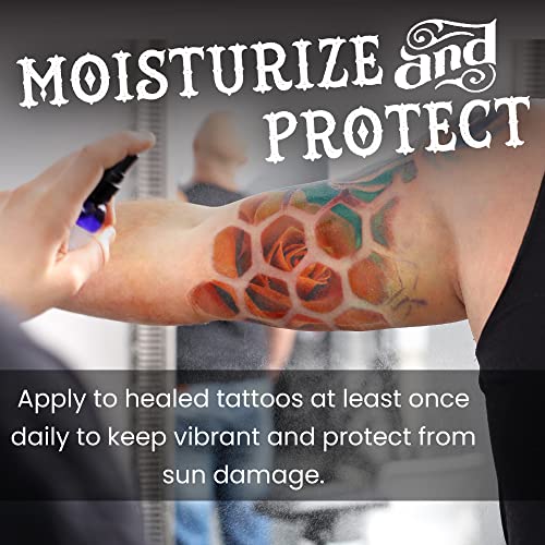 Ink Oil Tattoo Aftercare - Organic Tattoo Oil for Healing - Natural Tattoo Aftercare Lotion with Therapeutic Grade Essential Oils - High-Grade Tattoo Healing Oil for Fresh & Healed Tattoos