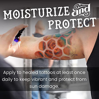 Ink Oil Tattoo Aftercare - Organic Tattoo Oil for Healing - Natural Tattoo Aftercare Lotion with Therapeutic Grade Essential Oils - High-Grade Tattoo Healing Oil for Fresh & Healed Tattoos