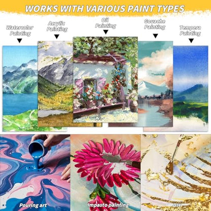 Pre Stretched Canvases for Painting 30x40 4 Pack Large Blank Canvas Boards for Acrylic Pouring and Oil Painting, 100% Cotton, 5-Time Gesso Primed - style: 30x40In-4 Pack