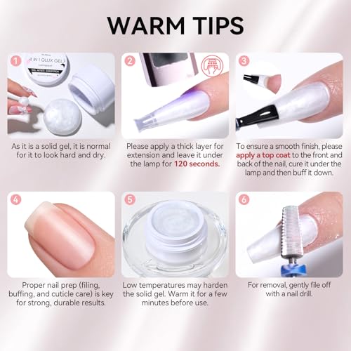 Makartt Pearl White 3D Gel Nail Art: Solid Builder 3D Sculpting Nail Gel Non-sticky for Molding Extension Shaping Sculpting Nail Strengthen Hard Gels UV/LED Lamp Required 15ml - color: Pearl White