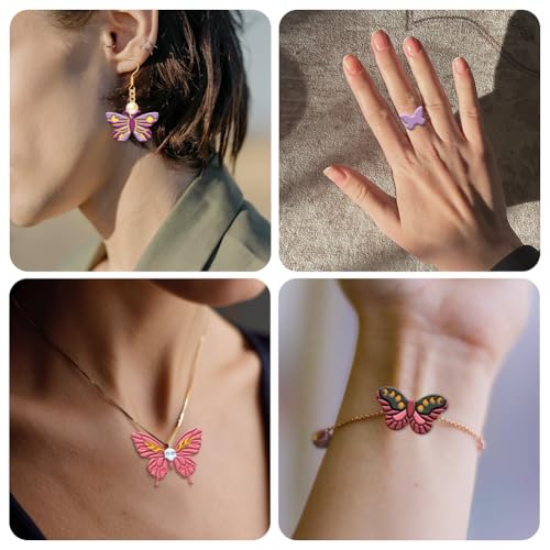 beinkmake 22Pcs Magic Moth Butterfly Polymer Clay Cutters Boho Clay Earrings Cutters Polymer Jewelry Cutter for Earrings Making Birthday Party DIY Supplies - style: Butterfly