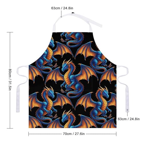 Chef Bib Apron for Restaurant, Anti-Stain with Pocket Adjustable, Cooking Dishwashing Lab Use - color: Style (543)