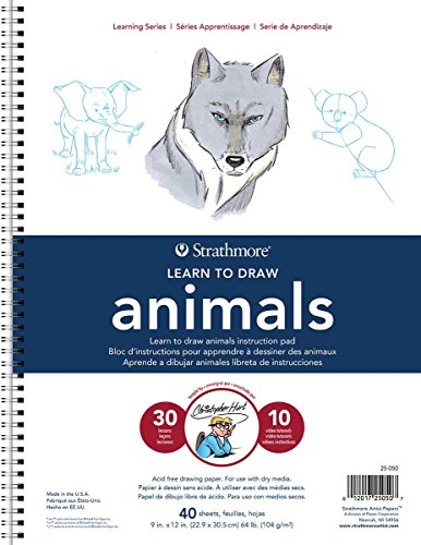 Strathmore Learn To Draw Wire Pad 9"X12"-Animals -250500 - style: Drawing, Animals