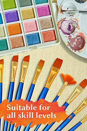 Workhorse Eco Paint Brush Art Set, 12 pcs, Synthetic Sable Bristles
