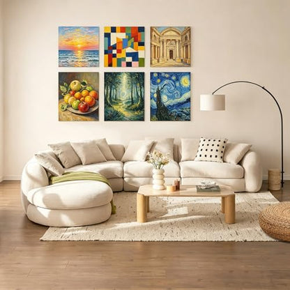 6 Pack Unfinished Blank Wood Panel Boards, Natural Wooden Painting Canvas for Oil, Acrylic Paint, Paint Pouring, DIY Art Crafts Projects (12 * 16inch) - size: 12*16inch
