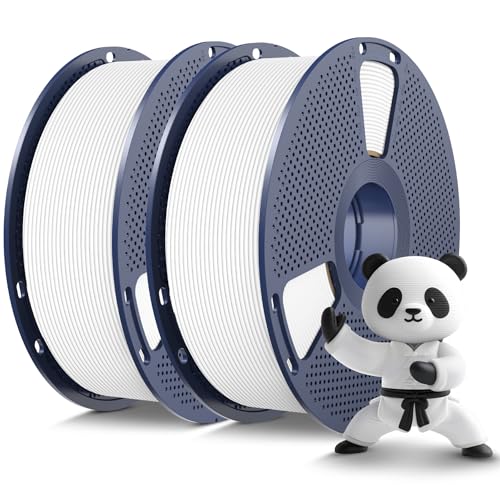 SUNLU 3D Printer Filament Bundle PLA Matte 1.75mm, Super Neatly Wound PLA Filament with Matte Finish, Print with 99% FDM 3D Printers, 1kg Spool (2.2lbs), 2 Packs, Matte White+Matte White - color: 2000g Pla White+white, size: 2KG