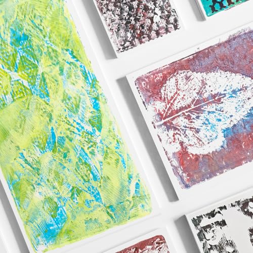 LIVHOLIC Small Gel Plate 10x10 cm Sqaure Gel Printing Plate Small Size for Printmaking Card Making Mix Media - size: 10CM