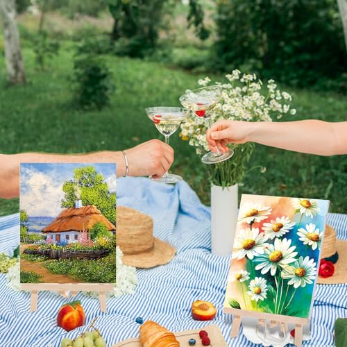 Sherr 12 Pcs Pre Drawn Canvas Pre Printed Canvas for Adults Sip and Paint Party Canvases Painting Kit for Summer Easter Mother's Day Party Favor(Mixed Styles,8 x 10 Inch) - size: 8 x 10 Inch, style: Mixed Styles
