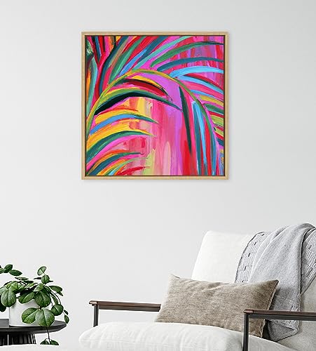 Kate and Laurel Sylvie Blank Framed Wall Art, 22x22 Natural, Paint-Your-Own - color: Natural, size: 22"L x 22"W