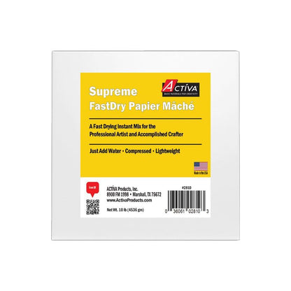 ACTIVA Supreme FastDry Papier Mache – A Fast Drying, Premium Quality Instant Mix for The Professional Artist and Passionate Crafter - 10 Lbs - Made in The USA - No Tariffs
