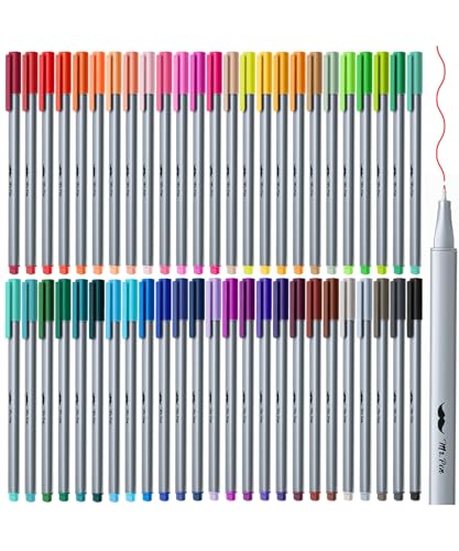 Mr. Pen- Colored Fineliner Pens, 50 Pack, 0.4mm Fine Point | Smooth Bible Journaling Pens Bulk for Detailed Drawing, Note-Taking, Coloring, Sketching, Planning & Art Projects - color: Assorted Colors, size: 50 Pack