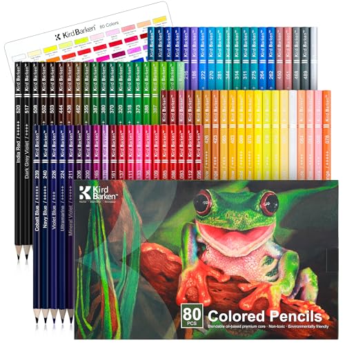 80 Colored Pencils Set, Oil-Based Soft Core for Adult Coloring Books, Professional Color Pencils Art Gifts for Artists, Beginners and Adults