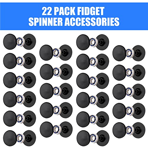 NiArt Fidget Spinner Toy DIY Bearing with Caps Set 22-Pack, MR137 0.5" Single-Sealed Chrome Steel Bearing Balls Replacement High Speed 13mmx7mmx4mm Epoxy Resin Casting Craft Skateboard Stress Reliever - size: ONLY 22 BLACK Cap Bearings