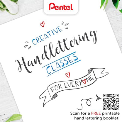 Pentel Brush Sign Pen Gift Set of 36 Pens - SES15C - Flexible Brush Nib - Ideal for Beginners & Professionals - Graphics, Illustrations, Calligraphy - In Wallet Gift Set Packaging