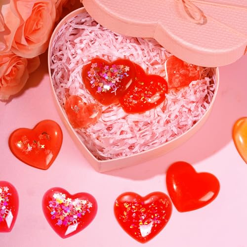 HOVEOX 2 Pieces Heart Shape Resin Molds Heart Shape Epoxy Molds Heart Silicone Molds for Resin Heart Resin Molds for Craft Making (2)