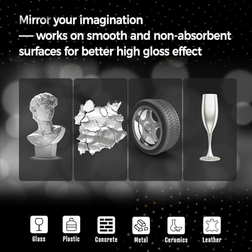 Pagather 3Pcs Chrome Paint Markers, Silver Permanent Mirror Liquid Chrome Pens for Plastic, Metal, Model, Jewelry, Wheel Painting, Touch Up & Repair Kit, DIY Art Projects - style: 3PCS Silver