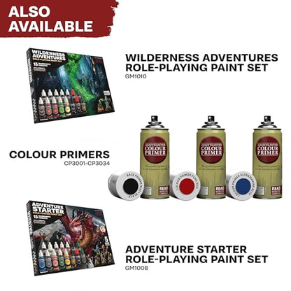 The Army Painter, GameMaster: Wandering Monsters Role-playing Paint Set, 15x18 ml Fanatic Acrylic Paints, incl. Metallics, Wash, Primer, 1 Brush & 1 Free Miniature - For Warhammer & Dnd - color: Wandering Monsters Paint Set