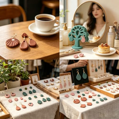 22Pcs Geometry Polymer Clay Cutters Boho Clay Earrings Cutters Polymer Jewelry Cutter for Earrings Making Birthday Party DIY Supplies - style: Geometry