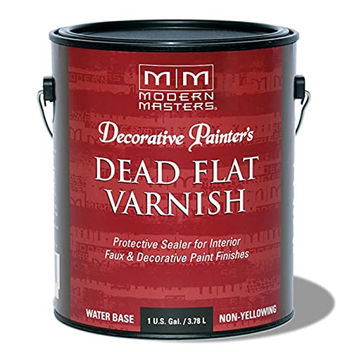 4-Pack of 1 gal Modern Masters DP609 Clear Decorative Painter's Acrylic Dead Flat Varnish