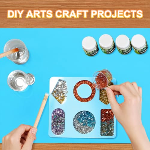 2Pack Silicone Mats, Premium Silicone Mat for Crafts, 15.7 "x11.8" Playdough Mat, Silicone Sheet for Crafts, Liquid, Resin Jewelry Casting Molds Mat, Nonstick & Nonslip Table Protector by YUIOASE