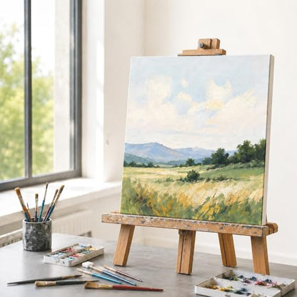 Inburit Stretched Canvas for Painting, 4 Pack - 9x12, 8x10, 6x8, 4x6, 100% Cotton Pre-Primed, Art Blank Canvases Set for Oil, Acrylic & Pouring - size: 4PCS+(4sizex1)