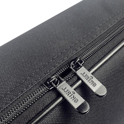 JJRING Art Portfolio Case, Wire Framed Nylon Portfolio Tote, Art Storage Bag in 23 Inches by 17 Inches, Great Carrying Bag for Artworks, Posters, Drawings, Prints(Black) - size: 23 Inches by 17 Inches