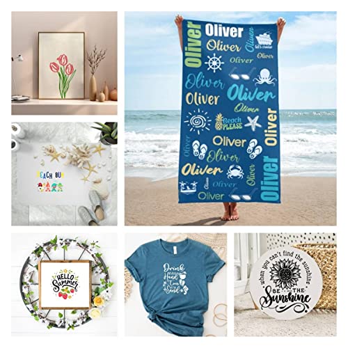 DGAGA 19PCS Silk Screen Stencils and Chalk Paste,Summer Self Adhesive Silk Screen Stencils Reusable,Sea Ocean Mesh Stencil for Chalk Paint Screen Printing Stencils for Painting on Wood,Wall,Fabric - color: 19pcs stencils and chalk paste