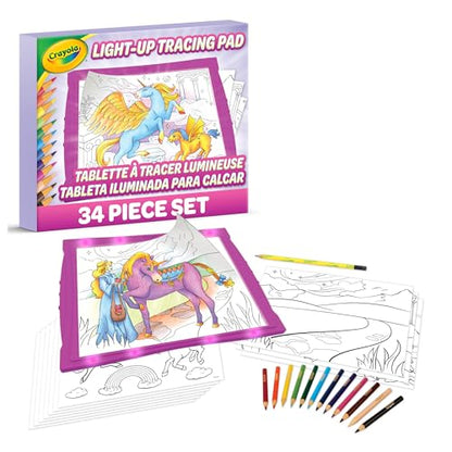 Crayola Light Up Tracing Pad Pink, Best Birthday Gifts for Girls & Boys, 6, 7, 8 Year Olds, Kids Toys, Light Box Art Kit for Kids [Amazon Exclusive] - style: Pink