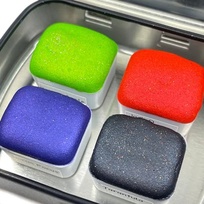 IUILE Handmade Watercolor Paints - Halloween 2023 Half Pan Set (4 colors) - color: Halloween 2023
