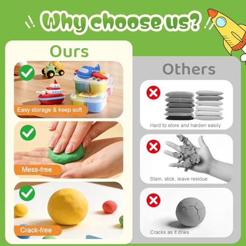 Both idea Air Dry Clay Kit, Camo Theme | 12 Packs, Non-Toxic Kids Gift | School & Party: Perfect for classroom art activities, birthday party favors, creative family DIY, and holiday celebrations. - style: Camouflage World