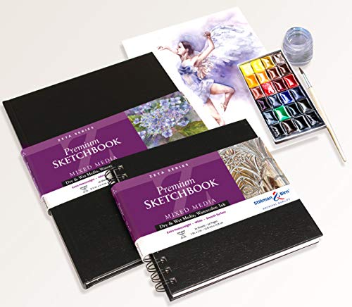 Stillman & Birn Zeta Series Hardbound Sketchbook, 5.5" x 8.5", 270 gsm (Extra Heavyweight), White Paper, Smooth Surface - size: 5.5" x 8.5" 270 gsm (Extra Heavyweight)