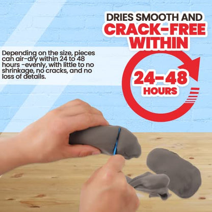 3.3 lbs Moldable Cosplay Foam Clay (Gray) - Air-Dry High Density for Intricate Designs Dries Evenly Within 24-48 Hours Sandable and Paintable - color: Grey, size: 1500g